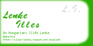 lenke illes business card