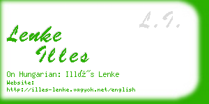 lenke illes business card